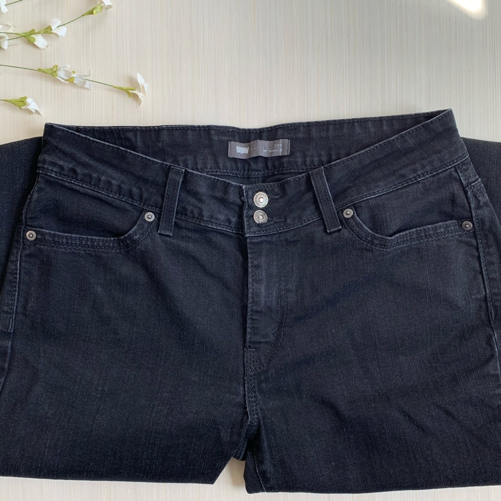 Levi Black Curvy Style Skinny Jeans Size 33 - Picture 2 of 8
